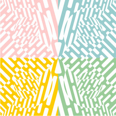 Seamless modern abstract pattern concept background vector set illusions pattern wallpaper