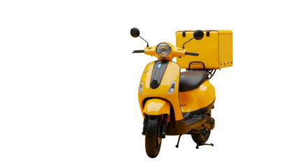 Golden scooter for deliveries urban transport