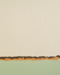 abstract paper landscape in pastel earth tones - collection of handmade textured art papers