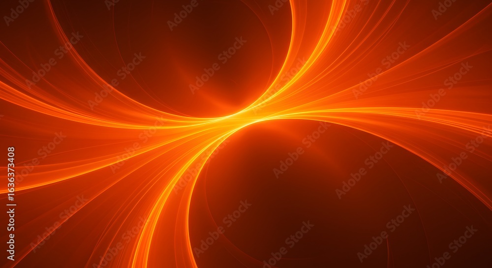 Aufkleber abstract orange background with intersecting glowing lines creating a dynamic and energetic design