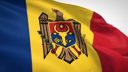 Moldovan Flag Waving Motion & National Symbolism