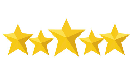 Five golden stars representing excellence and high ratings