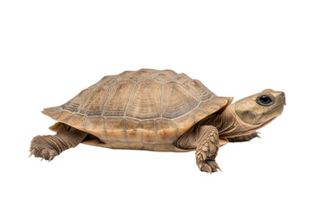 Obraz premium Adorable Turtle Posing: A charming turtle, with its textured shell and endearing gaze, gracefully poses, offering a captivating close-up of its unique features.