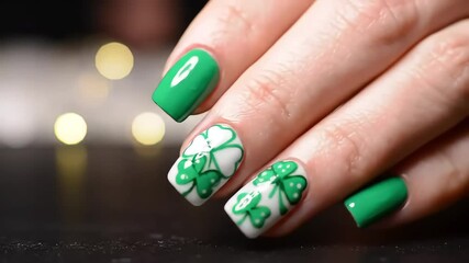 St. Patrick's Day Nails Easy Shamrock Nail Art Tutorial
