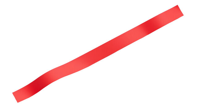 Einfache rote Papierstreifen-Clipart mit glatter Textur, freigestellt auf transparentem Hintergrund, ideal f&uuml;r Bastel- und Designprojekte.