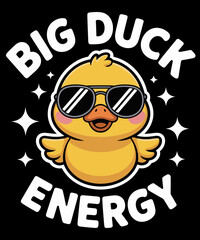Big Duck Energy Duckie I Love Ducks Lovers Funny Rubbe