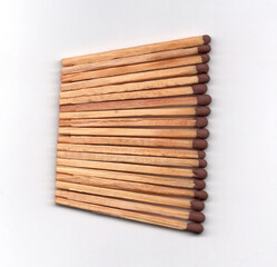 matches on a white background