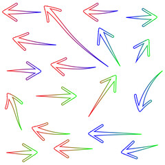  Arrow icon vector set, directional symbols for design