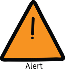 Road Sign Icon for Alert with Exclamation Point.