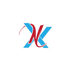 Xn logo design, XN letter luxury logo design,  NX monogram initials letter logo, Initial letter x and n