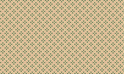 Traditional Seamless Batik Pattern with Floral Motifs