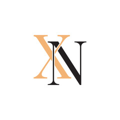 Xn logo design, XN letter luxury logo design,  NX monogram initials letter logo, Initial letter x and n