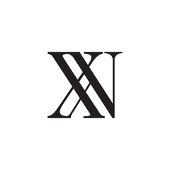 Xn logo design, XN letter luxury logo design,  NX monogram initials letter logo, Initial letter x and n