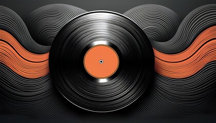 vintage vinyl disc background old retro black circle disk pattern