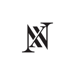 Xn logo design, XN letter luxury logo design,  NX monogram initials letter logo, Initial letter x and n