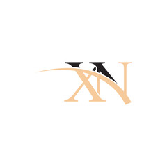 Xn logo design, XN letter luxury logo design,  NX monogram initials letter logo, Initial letter x and n