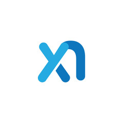 Xn logo design, XN letter luxury logo design,  NX monogram initials letter logo, Initial letter x and n