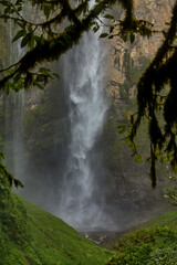Gocta Waterfalls, one of the tallest waterfalls in the world, located in the Amazonas region of...