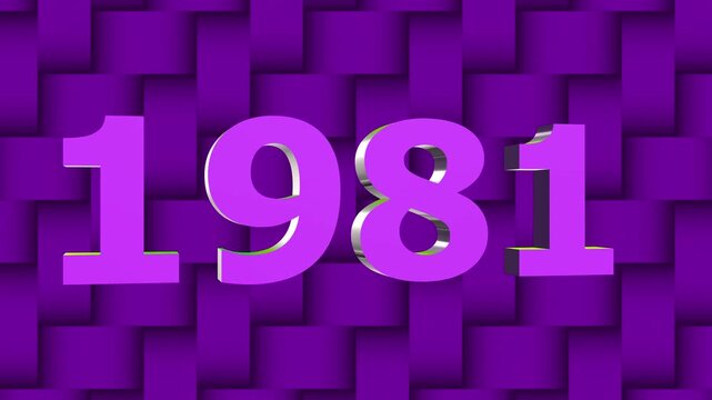 "1981  New Year Countdown Motion Graphic Animation in 4K"