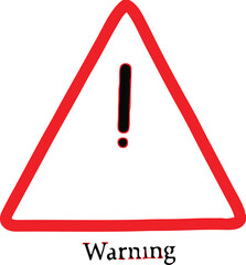 Red Triangle Warning Sign with an Exclamation Mark
