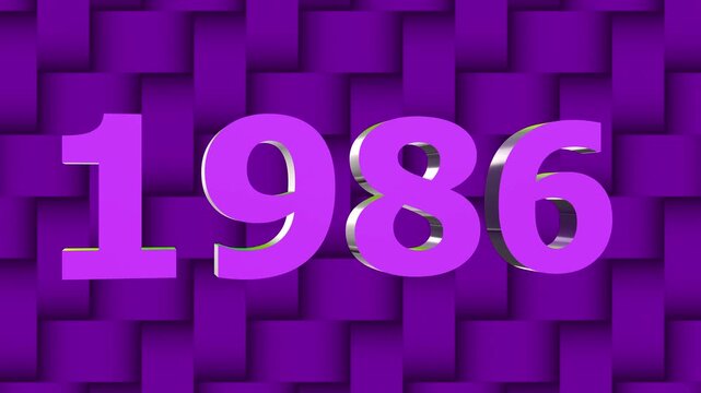 1986  New Year Countdown Motion Graphic Animation in 4K"