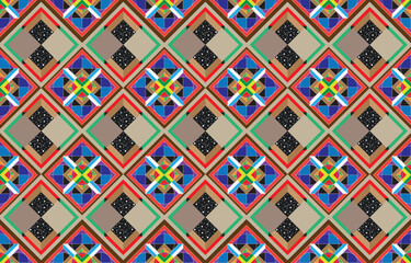 Aztec motifs vector seamless pattern design. Background illustration of a tribal pattern template element
