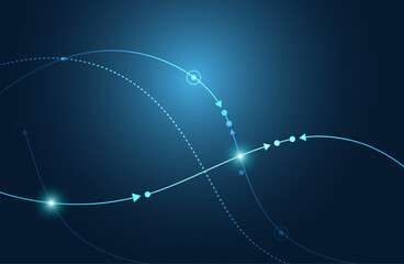 grafica, astratta, linee, intersecate, orizzontale, concetto, link, collegamento,