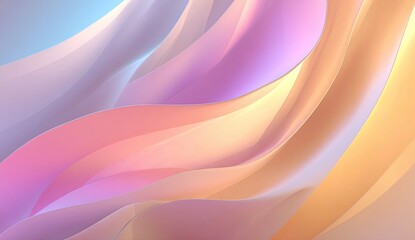 Obraz premium Abstract flowing pastel ribbons