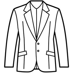 Clean Outline Suit Jacket Illustration
