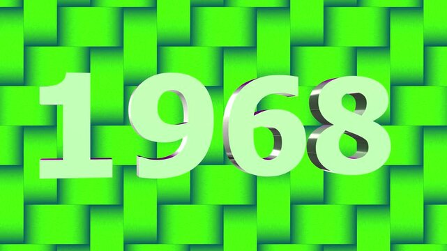 1968  New Year Countdown Motion Graphic Animation in 4K"