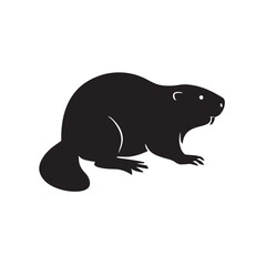 North American Beaver silhouette