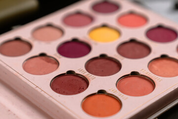 Vibrant Makeup Palette with Diverse Color Selection