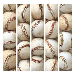 Dirty Baseball Background Many Old Balls