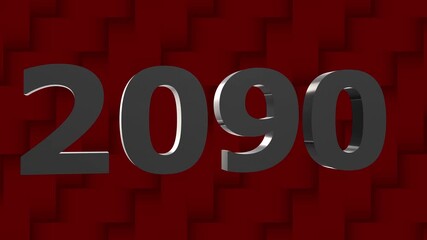 "2090 New Year Countdown Motion Graphic Animation in 4K"