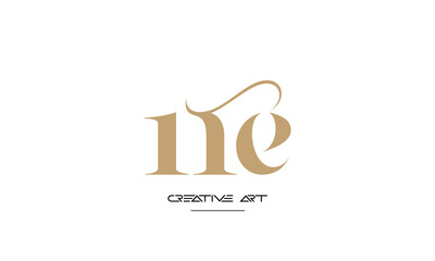 NE, EN, N, E abstract letters logo monogram