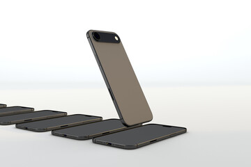 Mobile phones background, Realistic iPhone 17 air production 3D Render