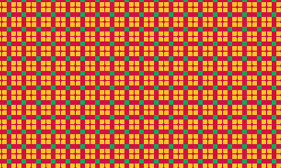 Fototapeta premium Seamless Traditional Batik Pattern with Geometric Motifs