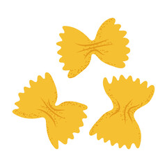 Farfalle pasta, ideal for food blogs, restaurant menus, or Italian cuisine designs.