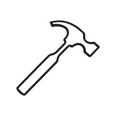 Hammer Icon in Minimal Line Style Design