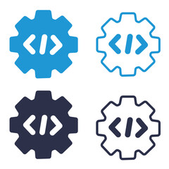 Code and Development Gear Icons