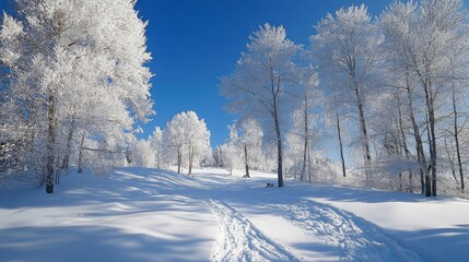 Obraz premium beautiful snowy streets