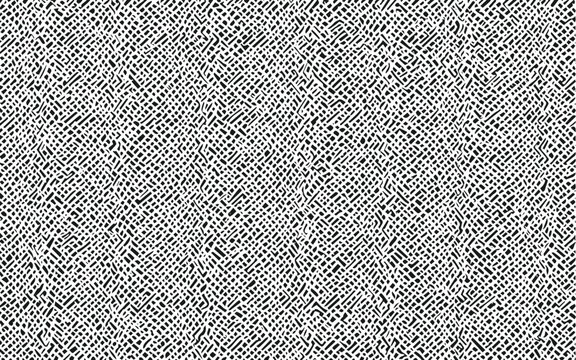 Black and White Distressed Crosshatch Grunge Texture Pattern, Herringbone Pattern Texture for Graphic Design, Abstract Black and White Stereogram Hidden Vector illustration on transparent background