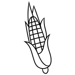 corncob vegetable icon cartoon