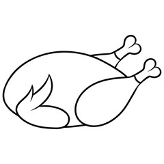 chicken meat icon. turkey thanksgiving menu