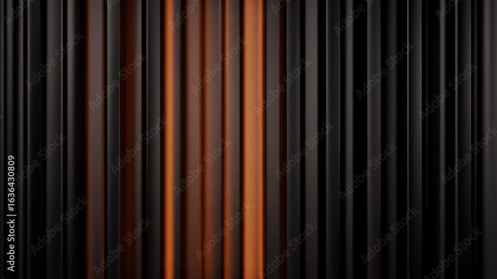 Poster vertical orange and black lines abstract background motion graphic design texture pattern minimalist