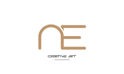 NE, EN, N, E abstract letters logo monogram