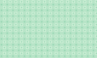 Minimalist Floral Batik Pattern with Circular Symmetry