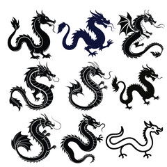 Black Chinese Dragons