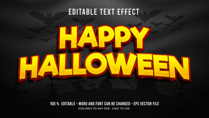 happy halloween editable text effect