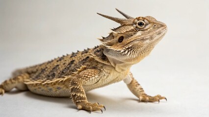 Fototapeta premium Horned Lizard on studio background